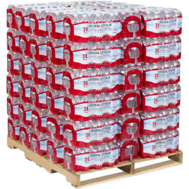 Crystal Geyser Pallet Of 84 Cases, Of Alpine 100% Natural Spring Water, 24 16.9oz bottles per Case